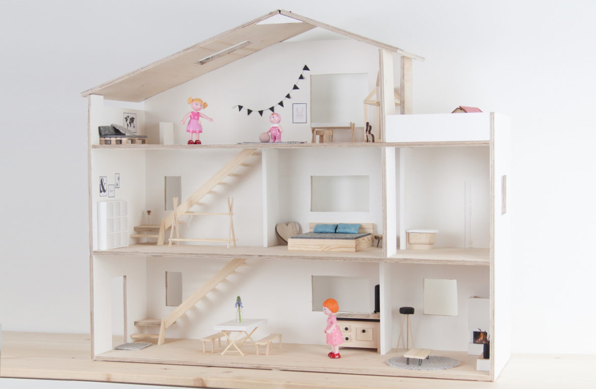 DIY Puppenhaus Skandi selberbauen
