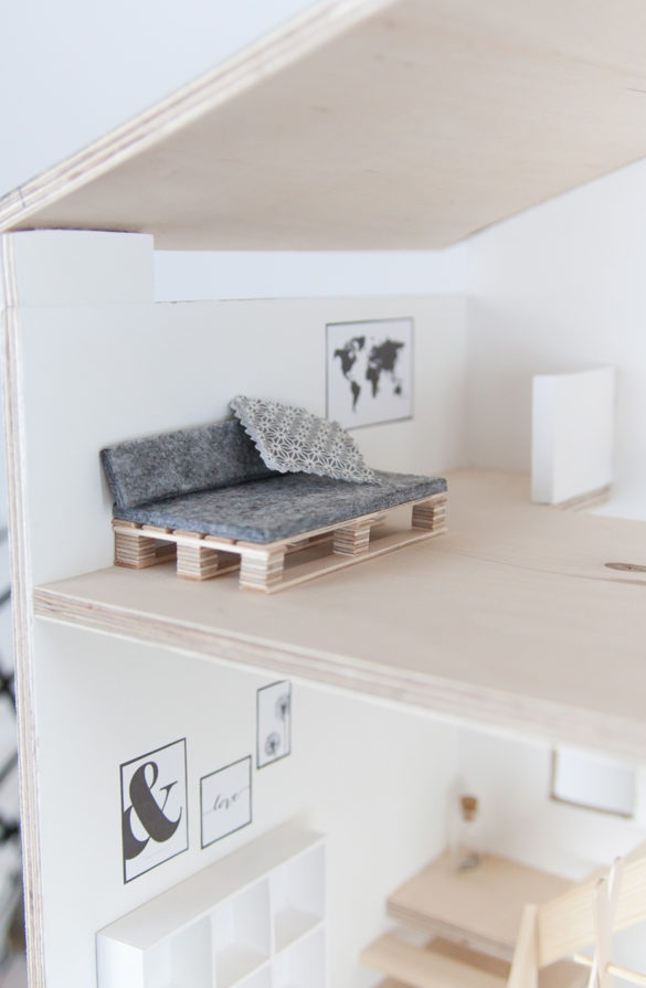 DIY Puppenhausmöbel Palettensofa