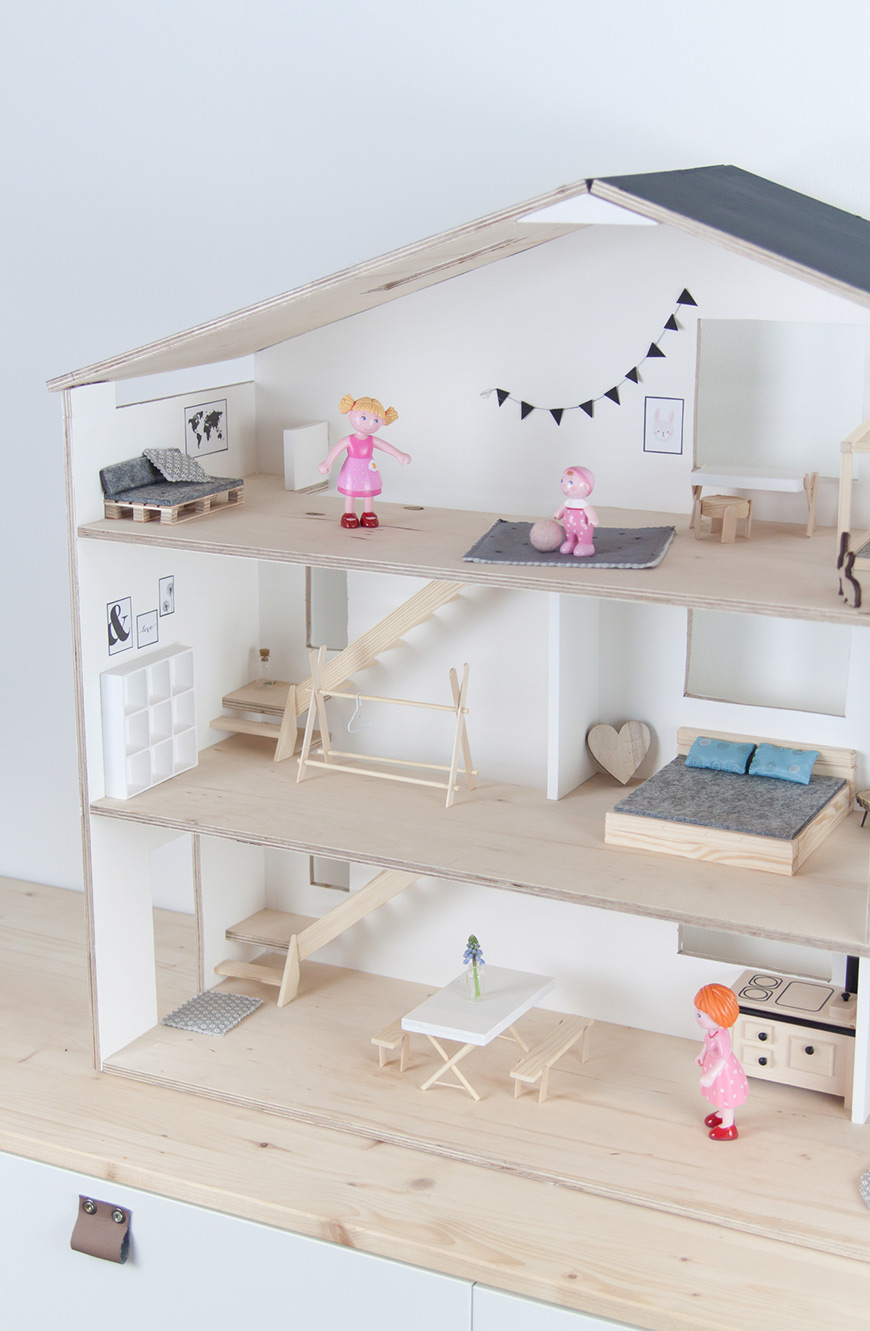 4X Miniatur Holz Trim Top Line Log für Puppenhaus Zimmer DIY Machen Dekor # 
