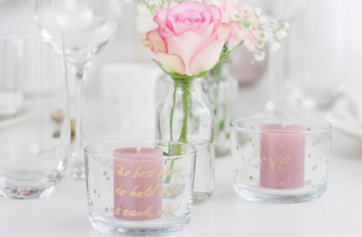 Valentinstag DIY Kerzenhalter