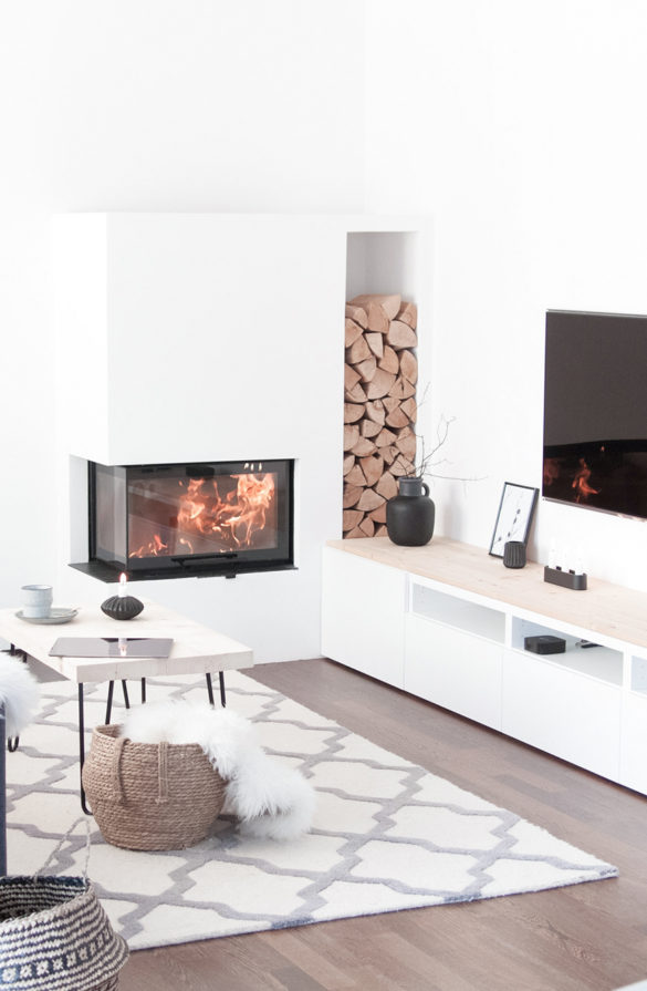 Wohnzimmer Kamin Ecke