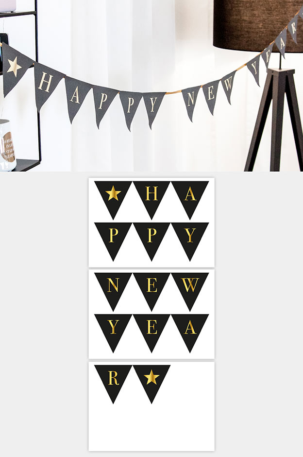 Silvesterparty DIY Girlande